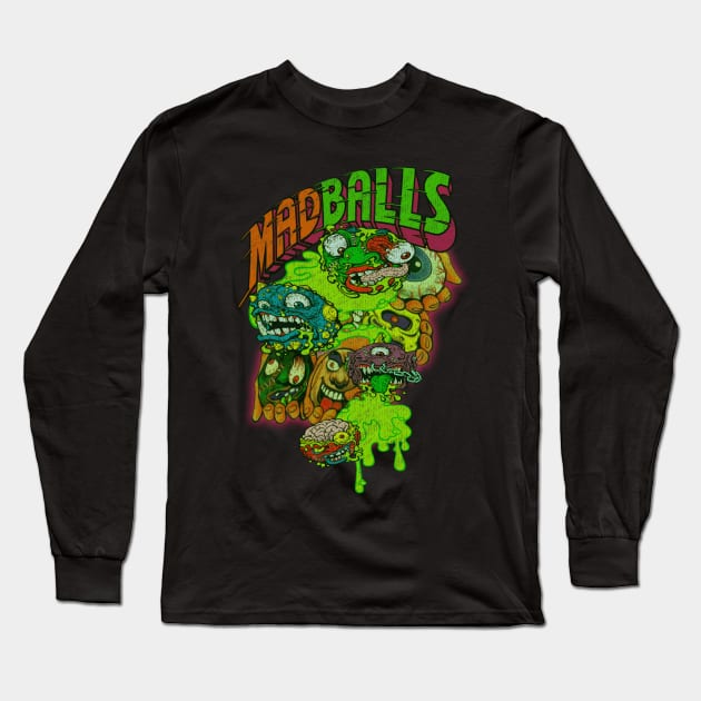 MADBALLS!! -80s Toy Vibes- (Distressed Design) Long Sleeve T-Shirt by The Dark Vestiary